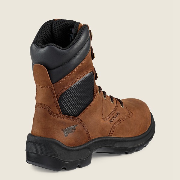 Red Wing Safety Boots Flexbond - 8-inch Toe Metguard - Brown - Mens TZM542680